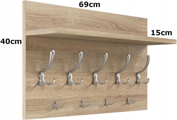 Wandgarderobe Sonoma Eiche Wandgarderoben Satin Griffe
