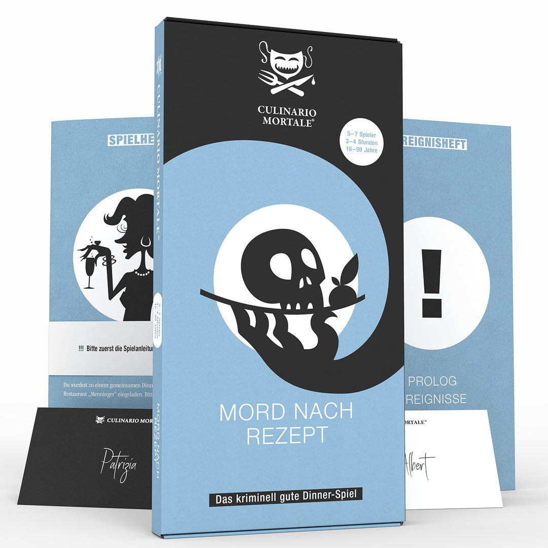 CULINARIO MORTALE® – Mord nach Rezept - Krimidinner für Zuhause für 5 bis 7 Personen - unterhaltsame