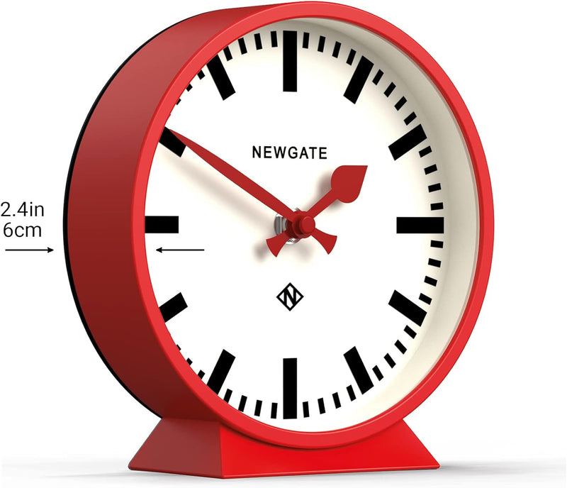 NEWGATE® M Kaminuhr für Kaminsims, geräuschlos, kein Ticken, moderne Kaminuhr, kleine Kaminuhr, Bahn