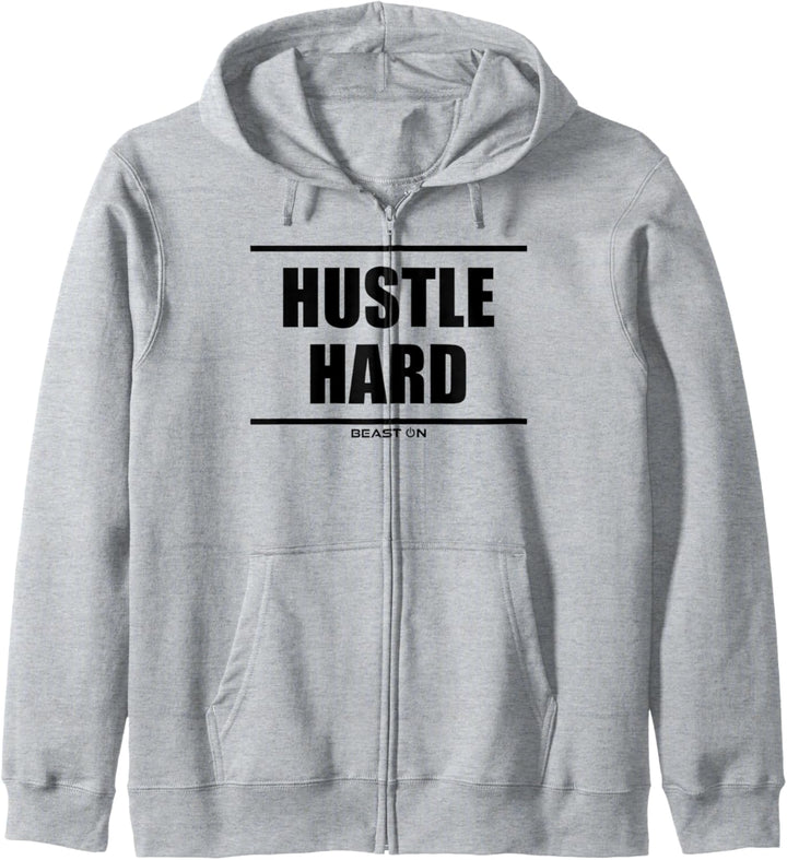 Hustle Hard Beast On Fitness Gym Motivation Workout Training Kapuzenjacke