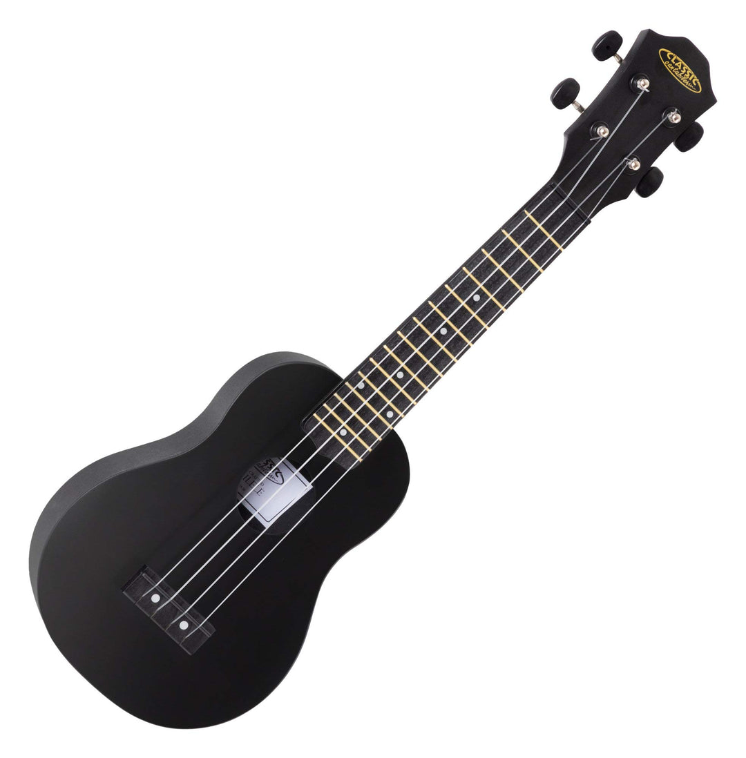Classic Cantabile OV-04 BK Ukulele - Sopran-Ukulele im Roundback-Design - Mensur: 342 mm - Korpus un