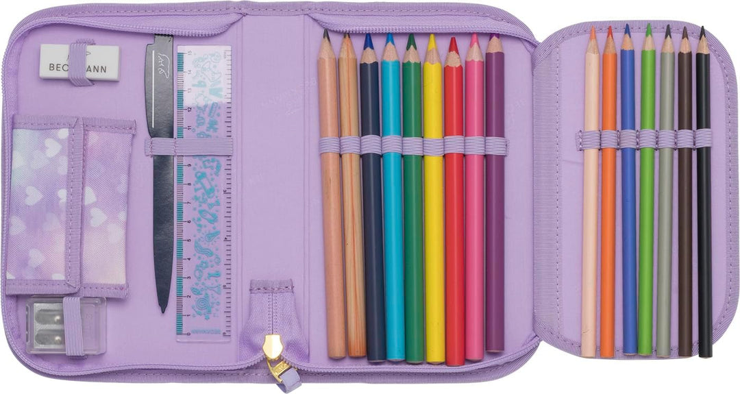 BECKMANN, Schulrucksack-Set Classic, 6-teilig, Grundschule, ergonomisch, inkl. Regenüberzug, 22L Uni