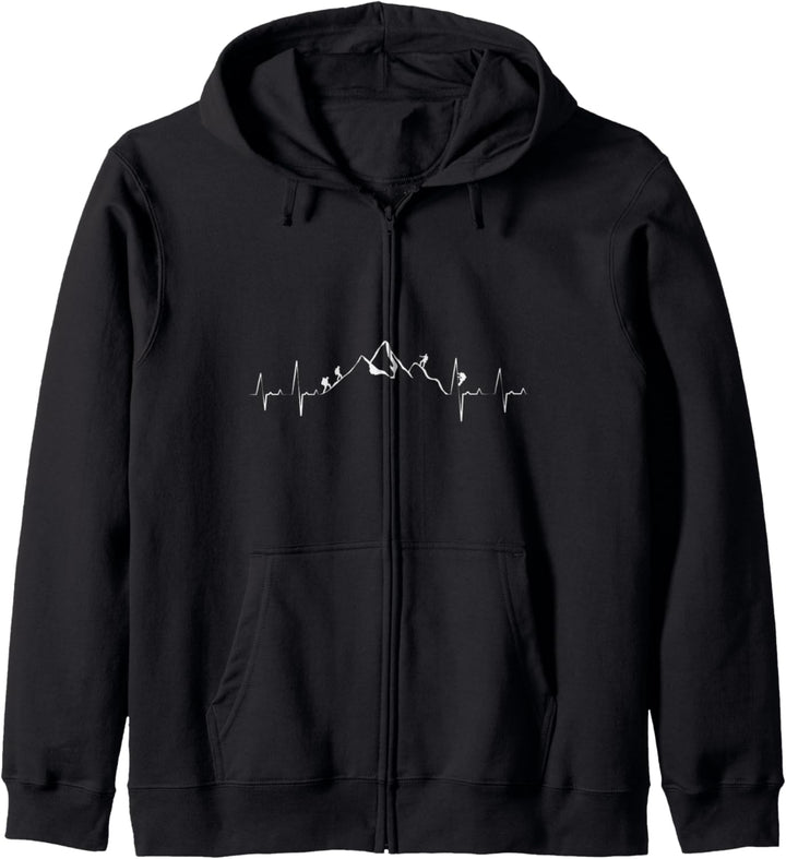 Herzschlag Wandern Geschenk Wanderer Geschenkidee Kapuzenjacke