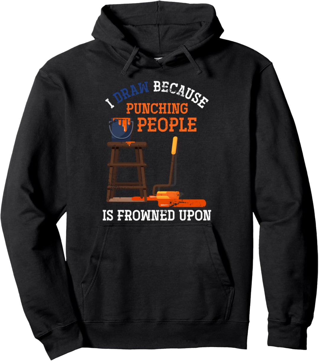Lustiges Kunstlehrer Malen Zeichnen Geschenk Künstler Pullover Hoodie