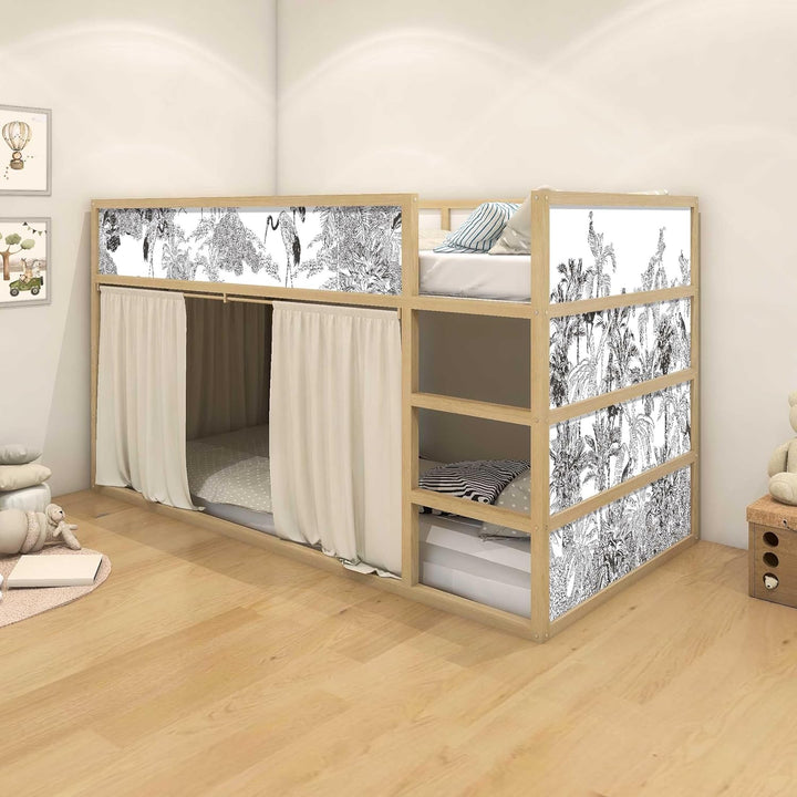 WANDKIND Aufkleber für IKEA KURA Kinderbett Hochbett Klebefolie Möbelfolie Sticker Kinderzimmer Dsch