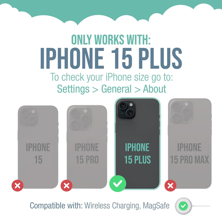 smartish iPhone 15 Plus Slim Case - Gripmunk Compatible with MagSafe [Lightweight + Protective] Thin