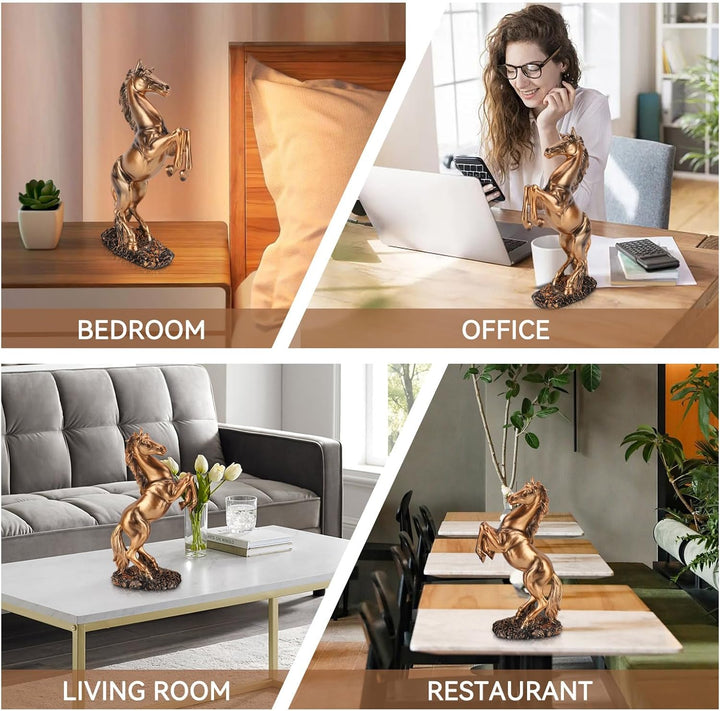 HERCHR Pferd Deko, Deko Statue Pferd, Deko Skulptur Modern, Stehendes Pferd Harz Statue für Home Dec