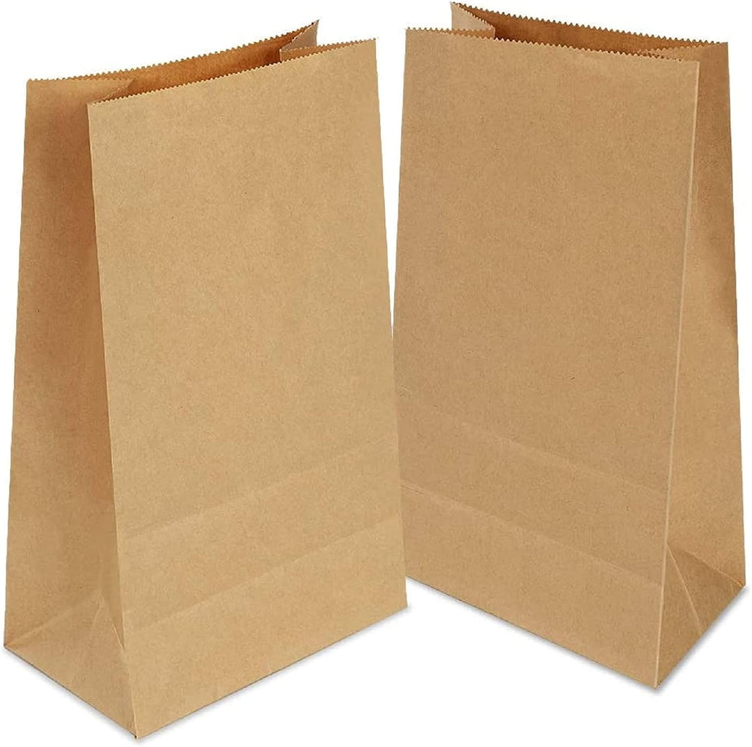 60 Stück Papiertüten Braun,Papiertüten Gross,Geschenktüten 15*9*27cm Partytüten aus Papier Kraftpapi