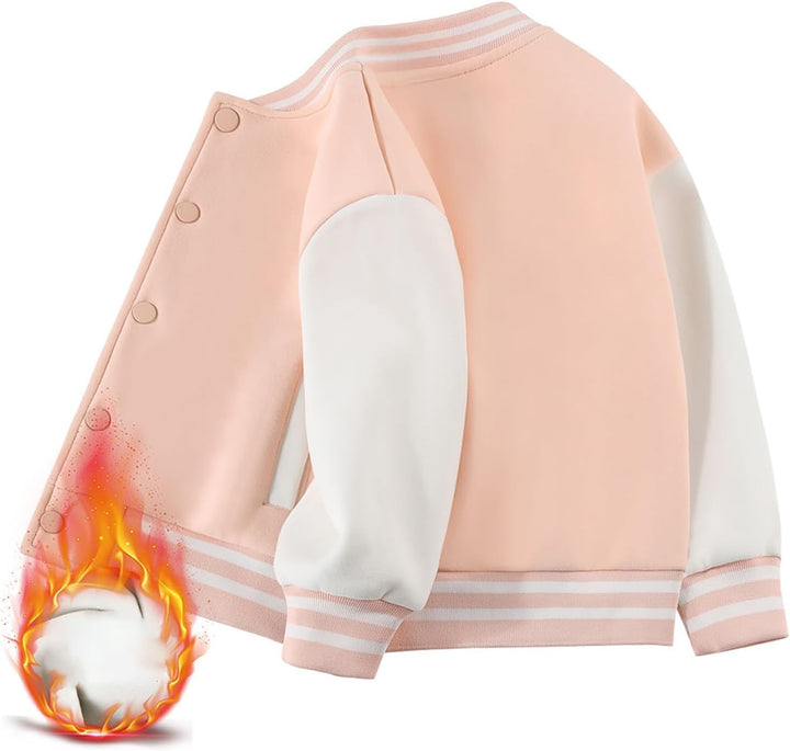 Generisch Boys and Girls Coat Spring and Autumn Winter New Children Plus Fleece Baseball Clothes Bab