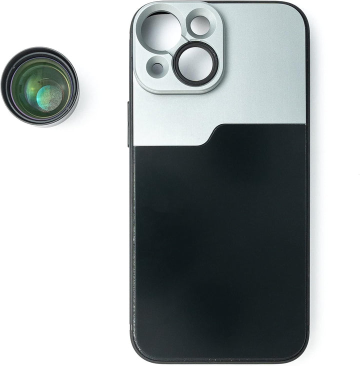 SYSTEM-S Zoom Linse 3X Tele Objektiv Filter mit Hülle in Schwarz für iPhone 13 Mini