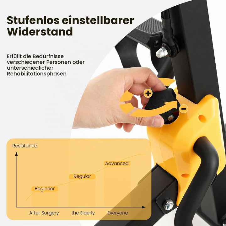 KOMFOTTEU Heimtrainer Fahrrad Multifunktional für Senioren, Pedaltrainer Arm- und Beintrainer, verst