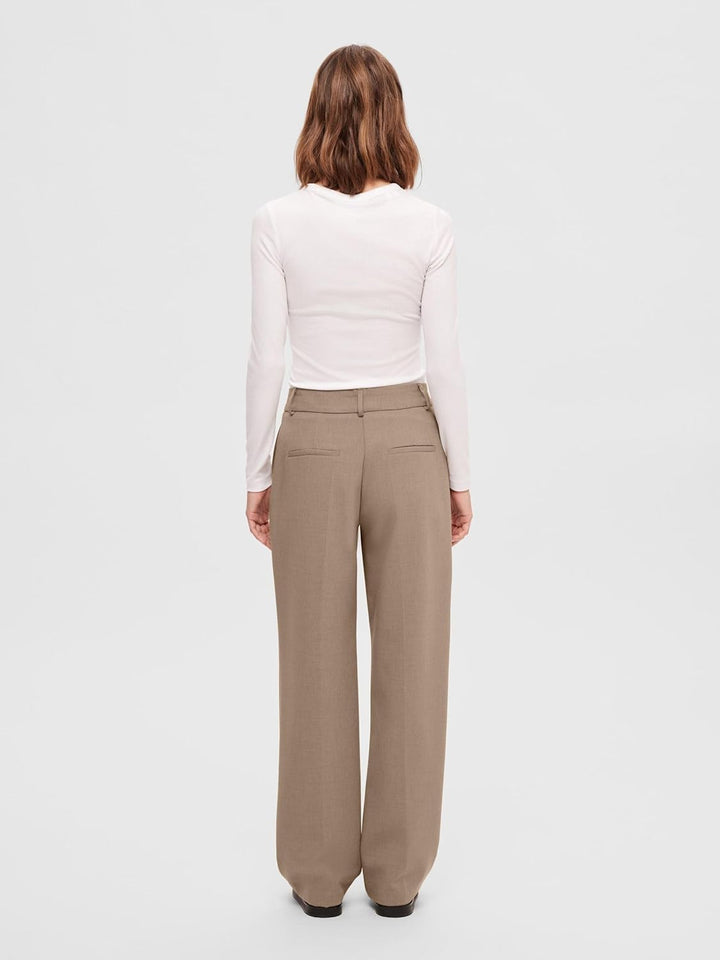 SELECTED FEMME Damen Slfrita Mw Wide Pant Camel MLG B Noos Hose, 42