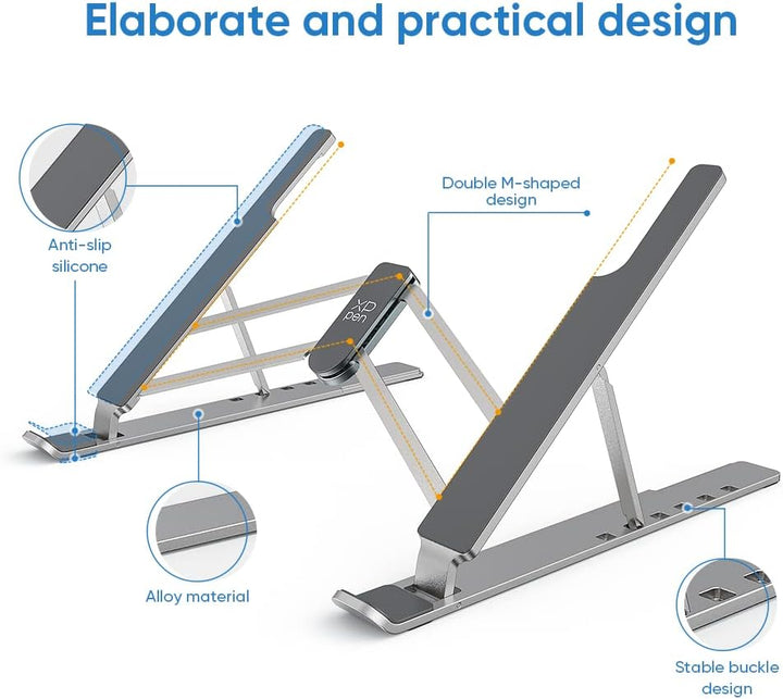 XPPen Ständer für den Schreibtisch, Portable Stütze, Halterung mit 6 verstellbaren Winkeln, ergonomi