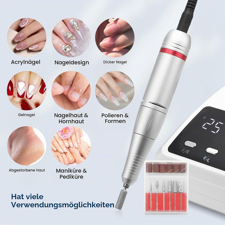 Nagelfräser, 45,000RPM Professionelle Elektrisch Nagelfräser, Ultraleise Elektrische Nagelfeile, Frä