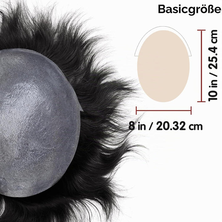 Lordhair Toupet Echthaar Männer,Perücke Männer,0,03 mm Dünne Leder Basis 20 * 25 CM Leichtes Haarers