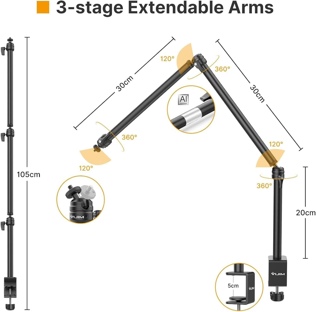 VIJIM LS08 Stativ mit Tischklemme und Arm