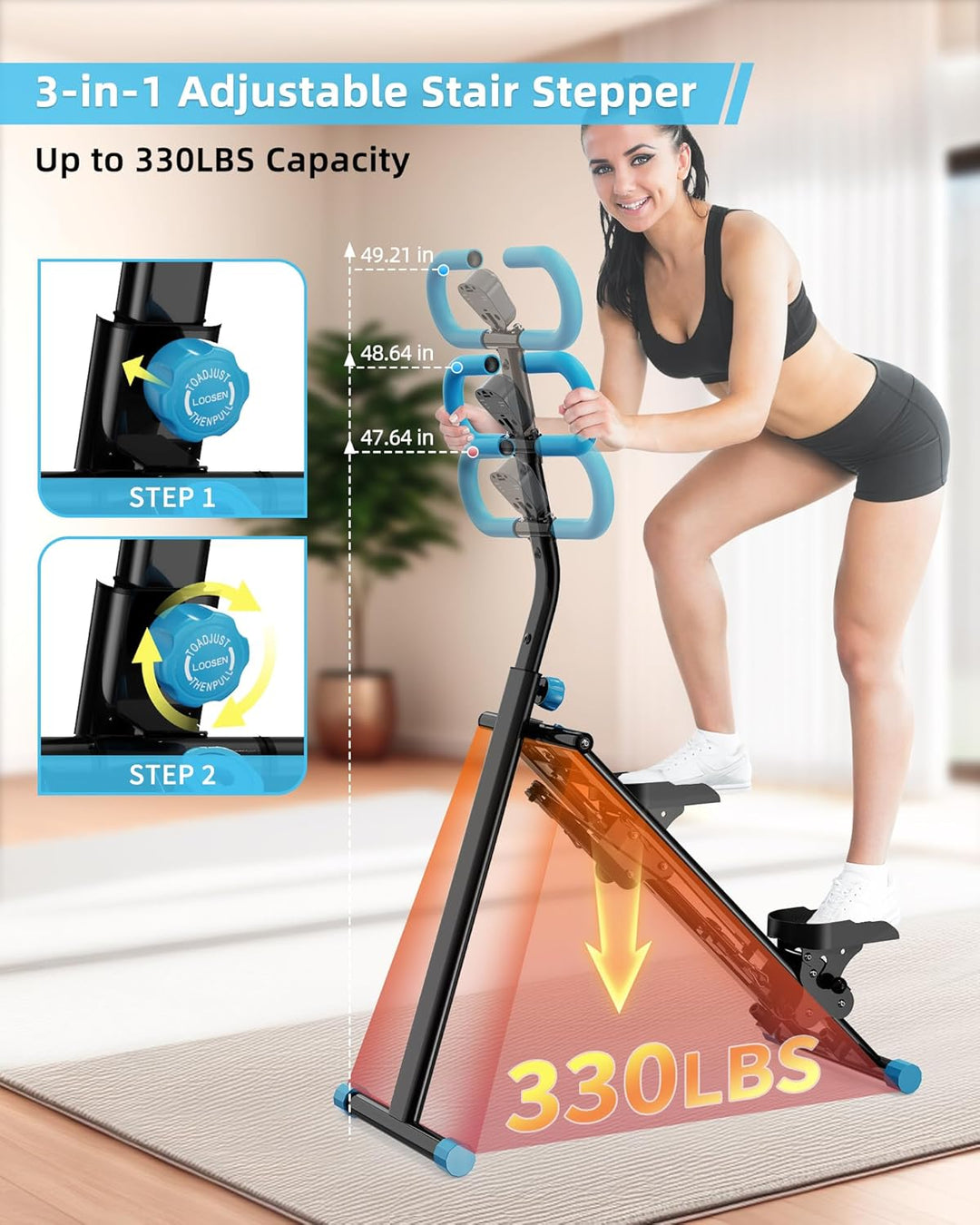Vertikale Klettermaschine,Stair Stepper für Home Gym Übung,Vertical Climber Trainingsgerät mit Griff