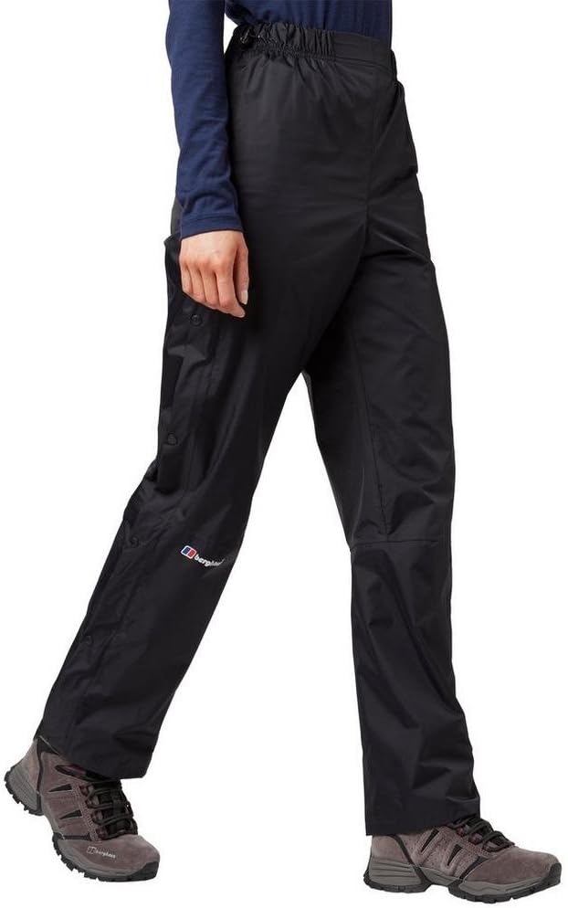 berghaus Damen Deluge Wasserdicht Überhose, Langlebige, Bequeme Regenhose 3X-Large Long Schwarz, 3X-