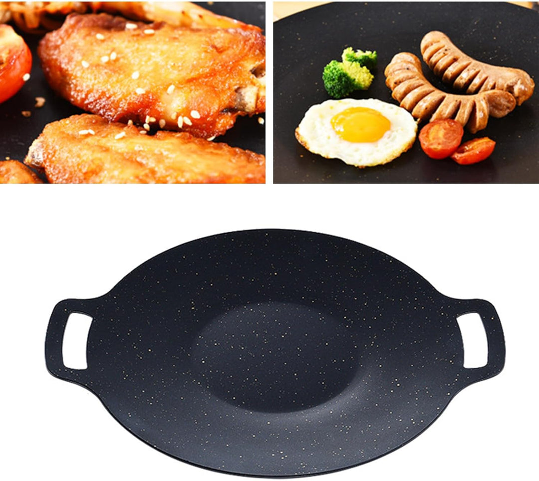 Koreanische Pfanne für Grill Maifan Stone, Hochtemperatur-Grillplatte (28 cm), 28 cm
