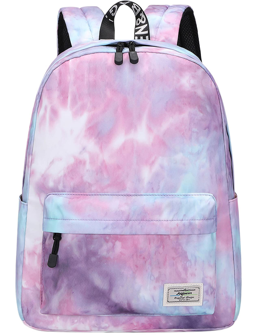 Lohol Leichter Schulrucksack für Mädchen, Kinder-Schulranzen-Rucksack mit Aufdruck (Batiken Lila), B