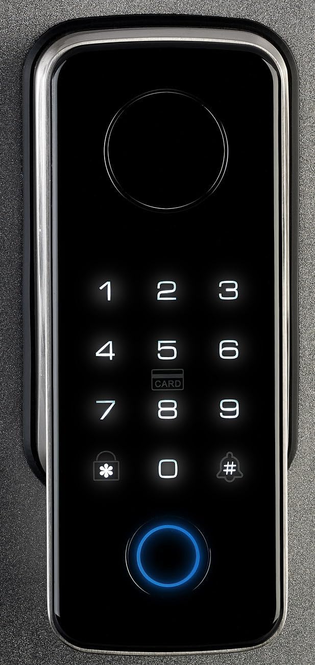 VisorTech Zahlentürschloss: Motorbetriebener ZigBee-Schliesszylinder, Code, Fingerprint, App, IP55 (