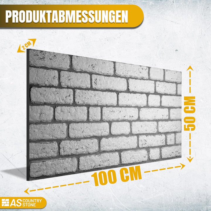 AS Country Stone - Wandverkleidung Steinoptik - Einfache Montage - Wandpaneele Steinoptik für Innen-
