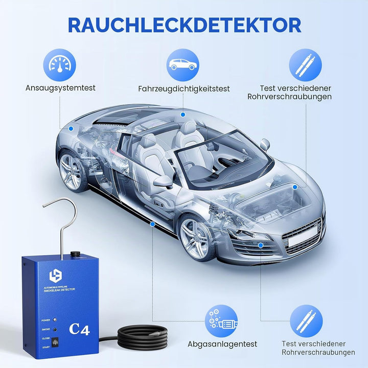 Nebelmaschine Kfz 12 V, Lecketektor Hochvor Präzisions Lecketester für Vakuum, Kraftstoff und Abgabe