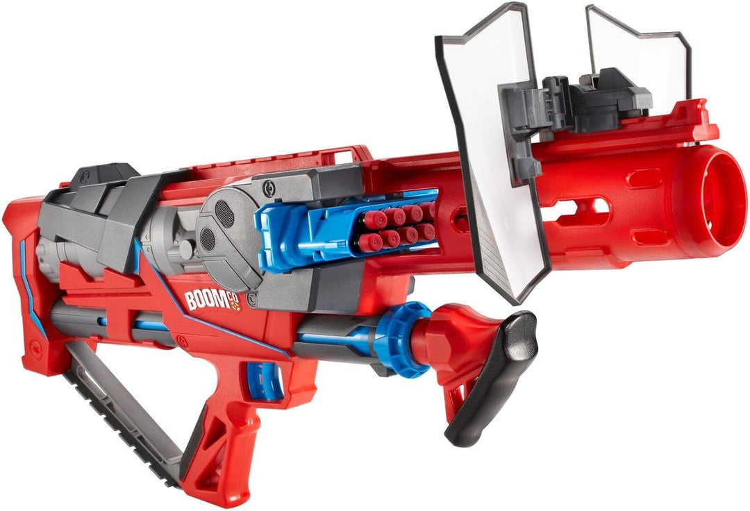 Mattel Y8618 - Boomco Rapid Madness, Blaster mit Druckluftantrieb und 20 Smart Stick-Pfeilen