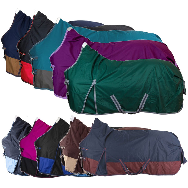 RL24 - Winterdecke High Neck 200g Füllung 600D BASICLINE schwarz/rot 95cm Schwarz/Rot (Altes Modell)