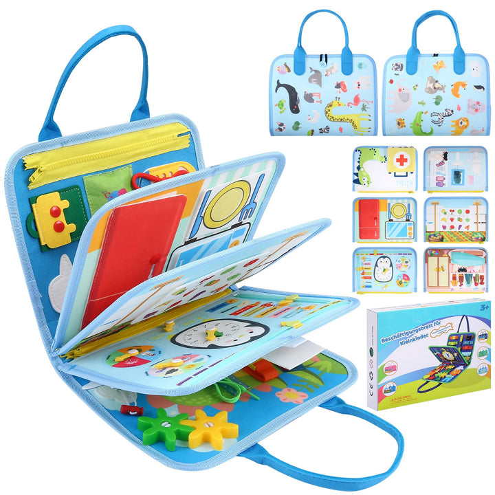 Busy Board Montessori-Spielzeug für Kleinkinder, pädagogisches Lernaktivitäts-Sensory-Board, Entwick