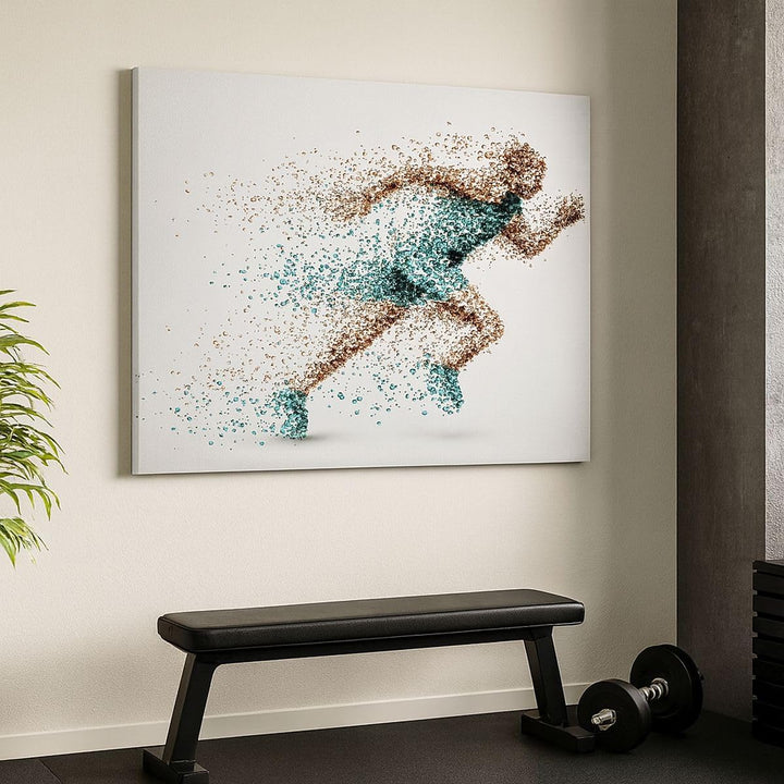 Bilder auf Leinwand Athlet sprinter sport läufer Leinwandbild 70x50cm Wandbilder Dekoration Wohnzimm