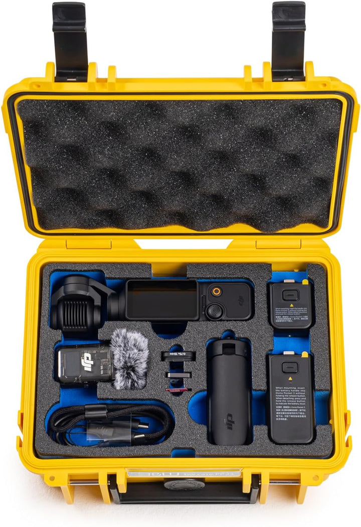 B&amp;W International B&amp;W Transportkoffer Outdoor für DJI Osmo Pocket 3 Kreativ Combo - Type 500 Gelb -