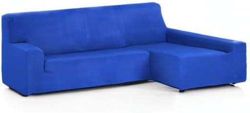 Martina Home - Elastischer Bezug für Sofa, Modell Túnez, Eckteil rechts, Stoff, Blau (Electric Blue)