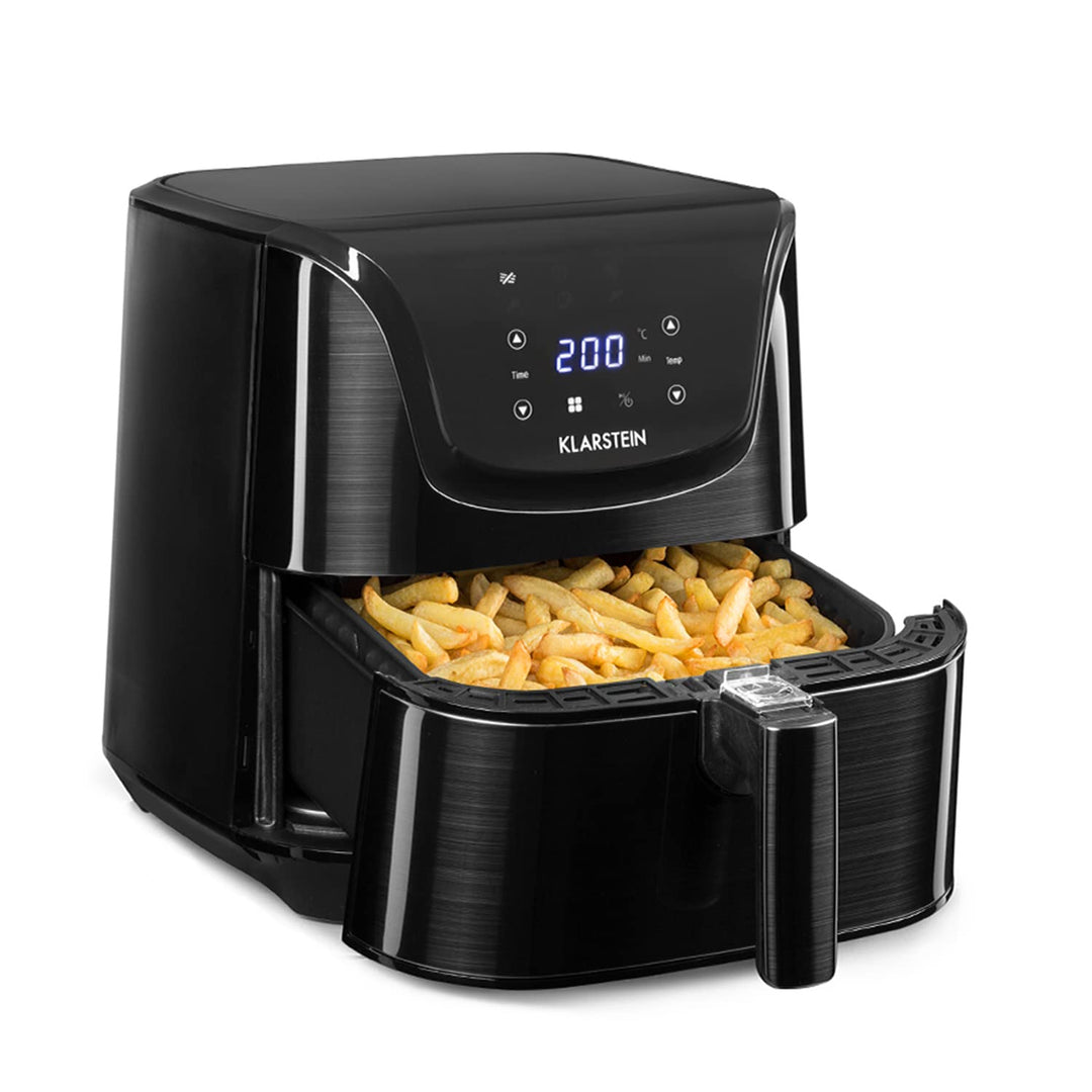 Klarstein Heissluftfritteuse, Sparsamer Airfryer, Fritteuse, Heissluft-Fritteuse für Knusprige Pomme