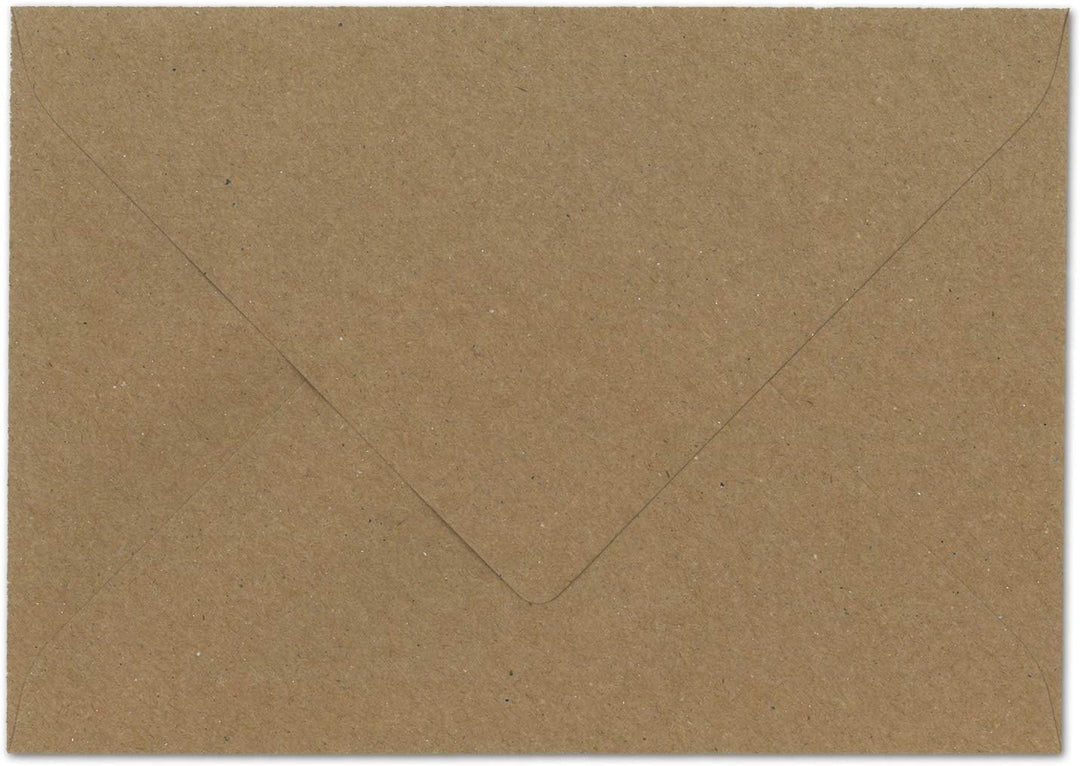 700x Vintage-Umschläge DIN B6 125 x 176 mm Kraftpapier 100 g/m² braun Recycling Brief-Umschläge Nass