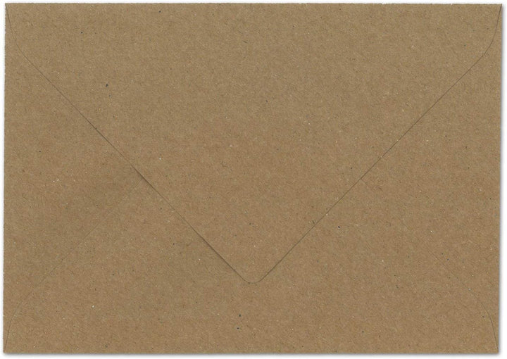 700x Vintage-Umschläge DIN B6 125 x 176 mm Kraftpapier 100 g/m² braun Recycling Brief-Umschläge Nass