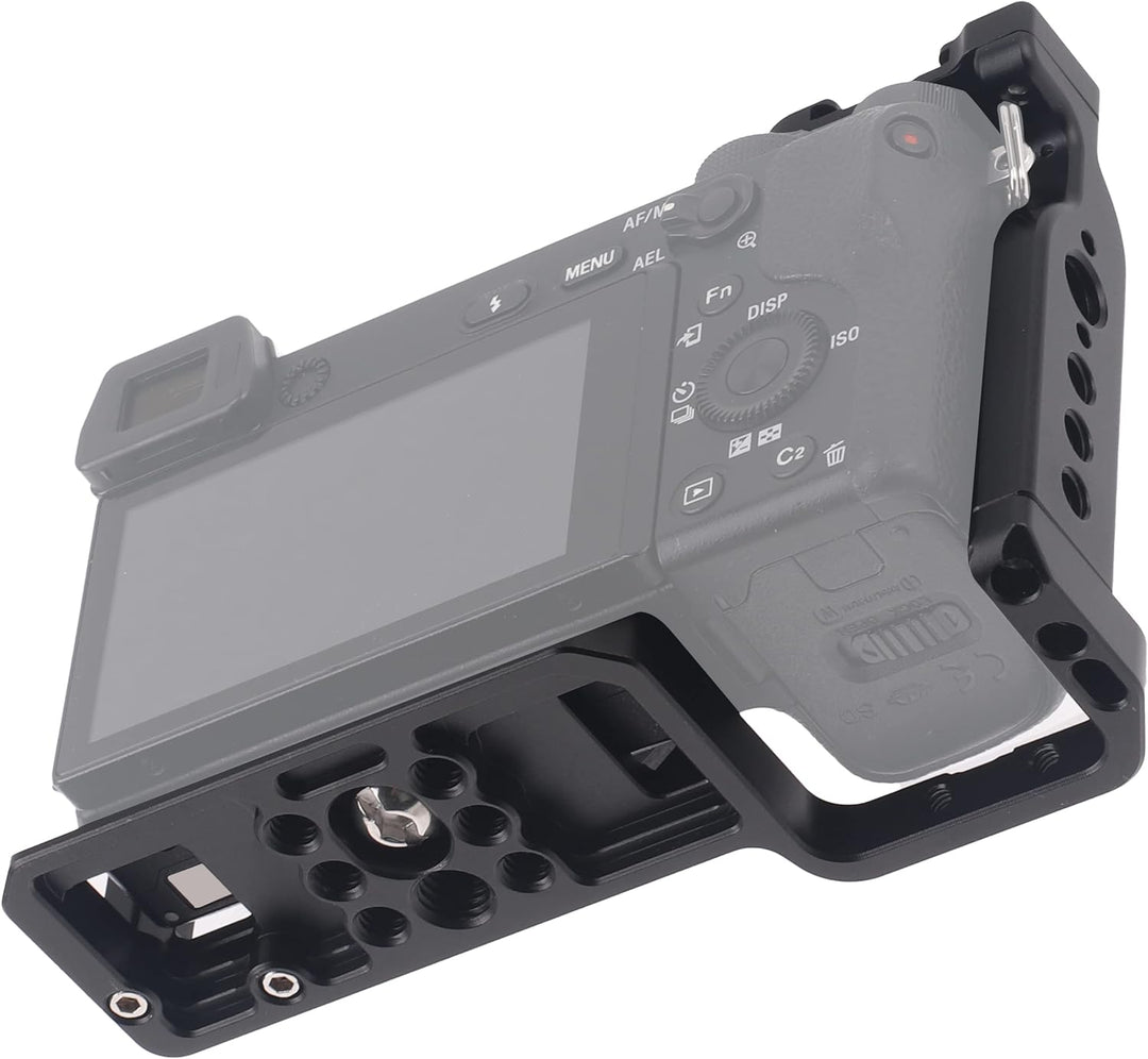 A6000 A6500 Cage, Hersmay Kamerakäfig Aluminium Camera Cage für Sony A6500 A6400 A6300 A6000 A6100