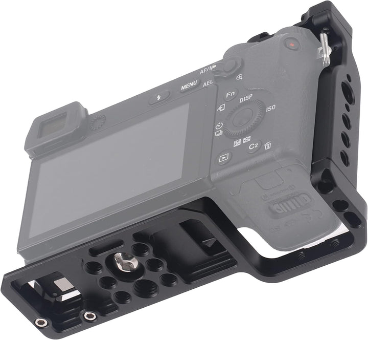 A6000 A6500 Cage, Hersmay Kamerakäfig Aluminium Camera Cage für Sony A6500 A6400 A6300 A6000 A6100