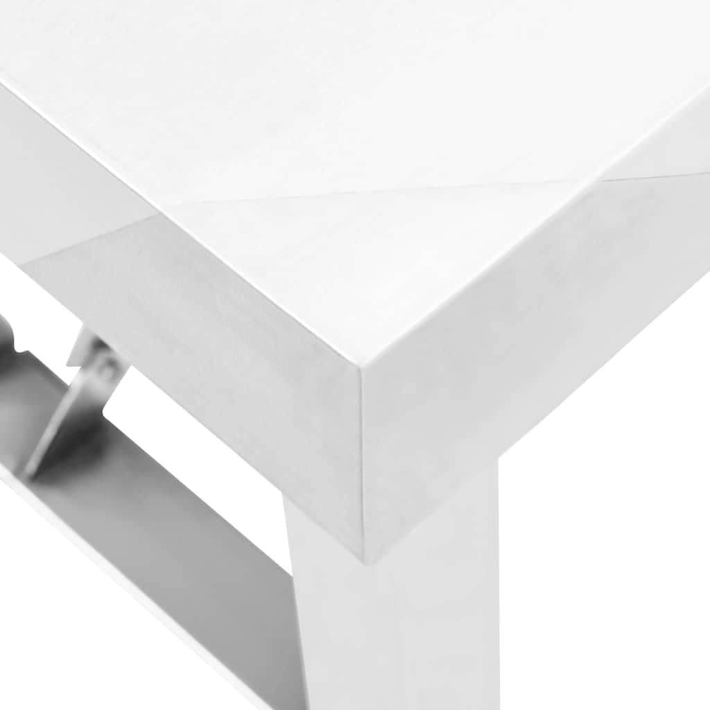 vidaXL Küchentisch Klappbar Gastronomie Gastro Tisch Arbeitstisch Klapptisch Edelstahltisch für Rest