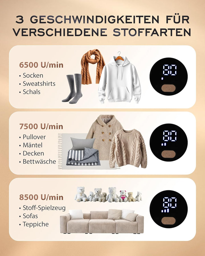 Fusselrasierer Elektrisch ADLER EUROPE Entfernen von Flusen aus Kleidung und Stoffen – Einstellbare
