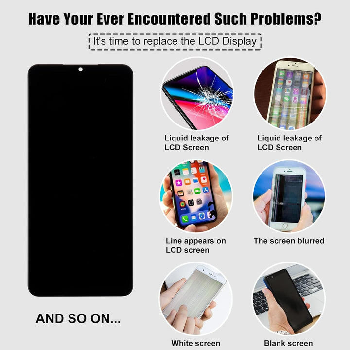 swark LCD Display Kompatibel mit Samsung Galaxy A13 5G SM-A136 (Schwarz Ohne Rahmen) Touchscreen Dig