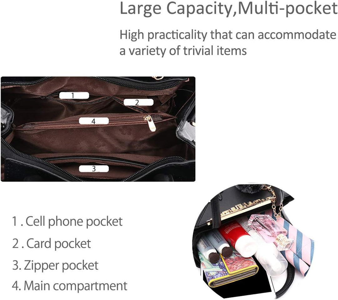 NICOLE & DORIS Handtaschen Damen modische Damenhandtaschen taschen Damen Umhängetaschen mit Blumenmu