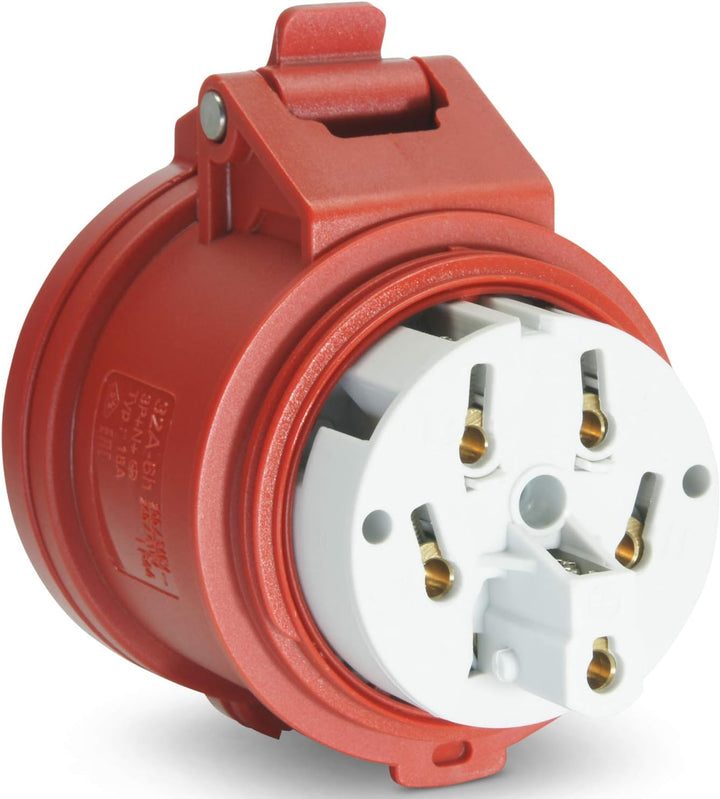 CEE Stecker & Kupplung Set 400V/32A 5p IP44 mit Phasenwender - Mennekes