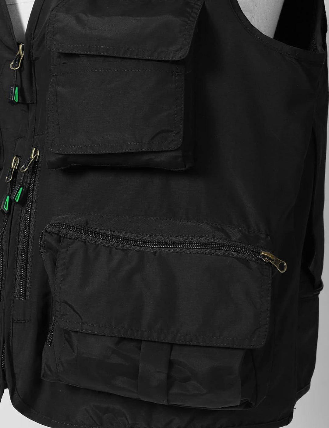Vanchenl Herren Freizeit Safari Angeln Outdoor Arbeit Weste Jacke Foto Reise Cargo Mesh Weste Multi