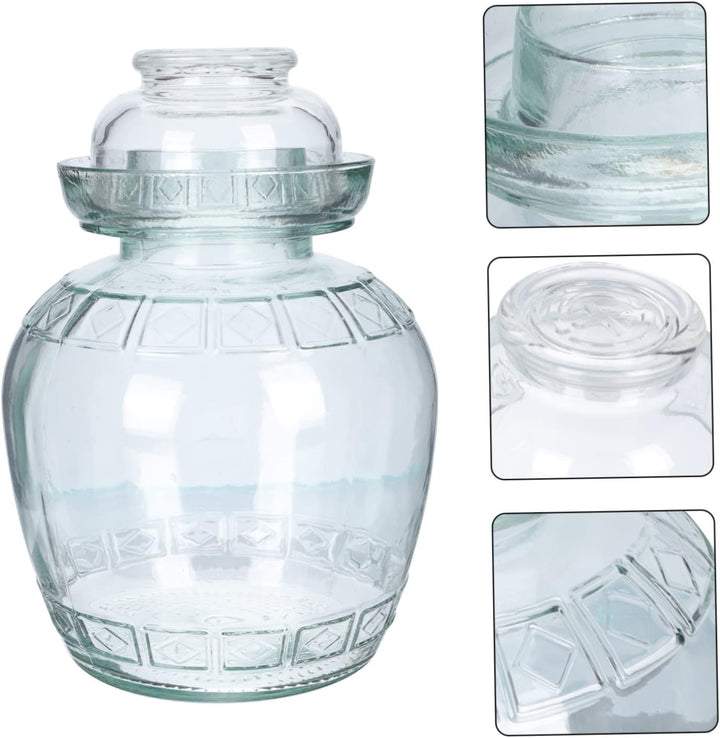 Cabilock Küchengerät Glas Vorratsdose Fermentierglas mit Deckel Luftdichte Glasbehälter Glasdose Vor