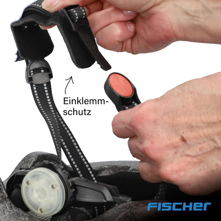 FISCHER Kinder-Helm, Fahrradhelm, Jugendhelm mit integriertem LED-Rücklicht, XS/S, 48-54cm Fairy, Fa
