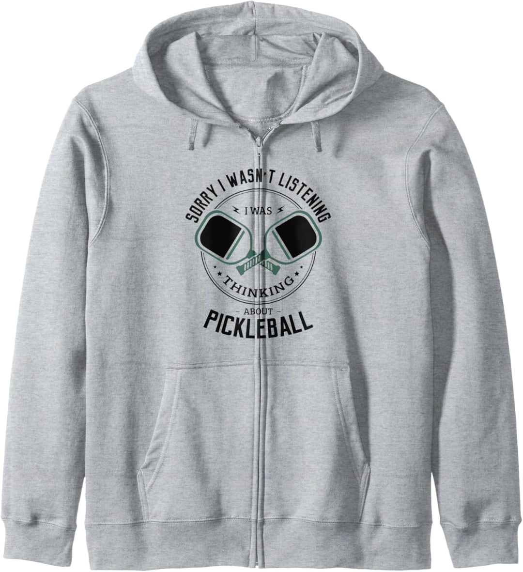 Nachdenken über Pickleball Ironischer Ballsport Kapuzenjacke