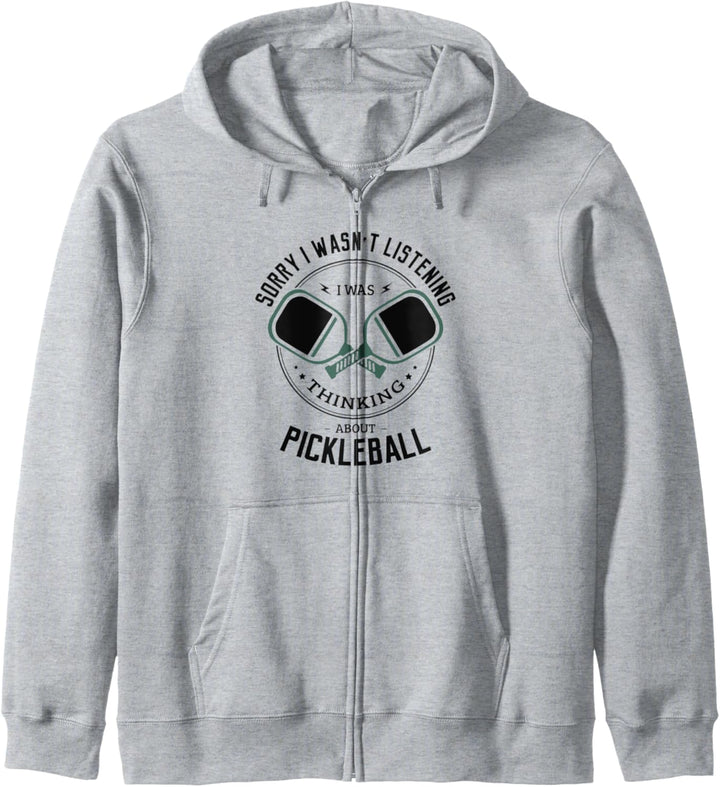Nachdenken über Pickleball Ironischer Ballsport Kapuzenjacke