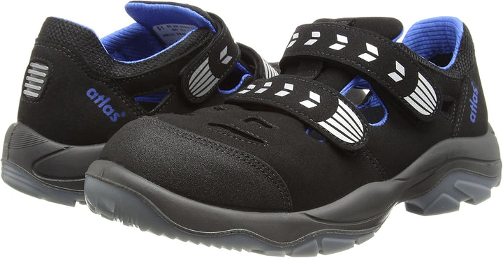 Atlas Alu-tec 360 - EN ISO 20345 S1 - W10, Unisex - Erwachsene Sicherheitsschuhe 37 EU Schwarz, 37 E