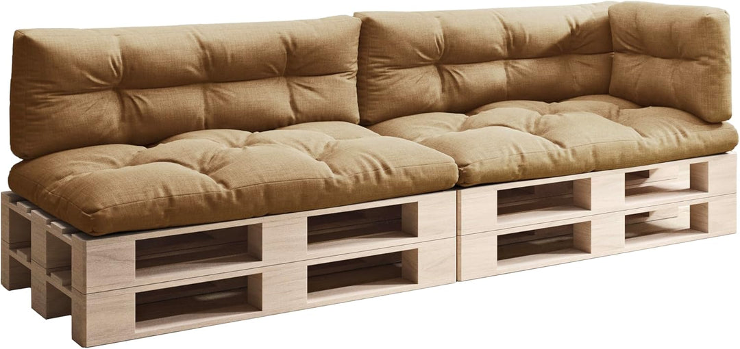 sunnypillow Palettenkissen 5er Set für Europaletten Indoor und Outdoor Palettenpolster Palettensofa